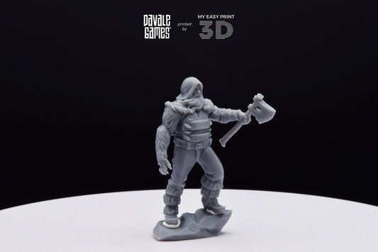 Grudder The Bearman - Davale Games - 3D Printed with high quality resin for LOTR/D&D games