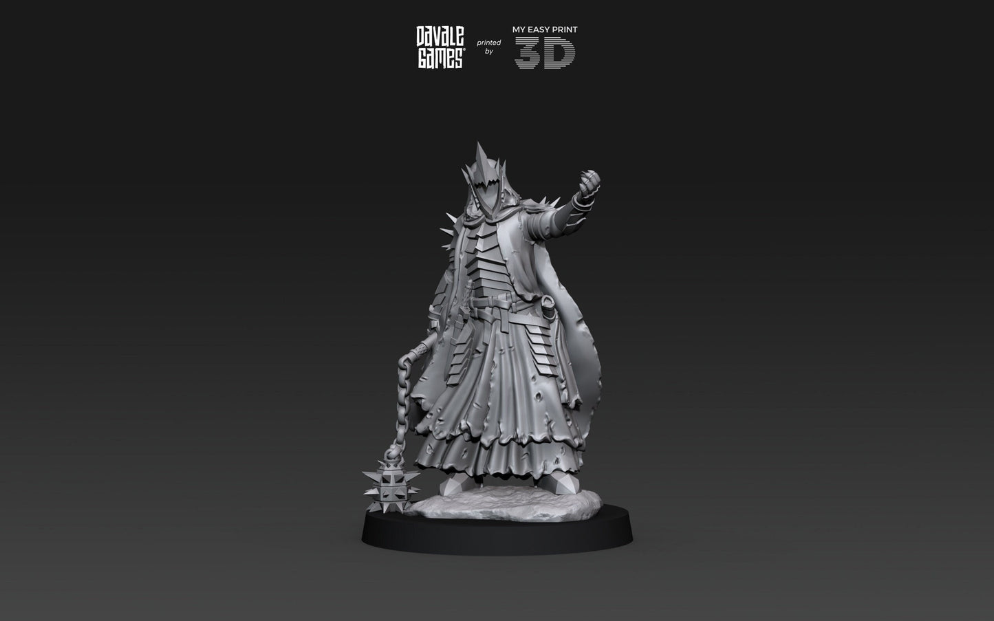 Spectral Chief - Foot or Mounted - Davale Games - 3D Printed with high quality resin for LOTR/D&D games