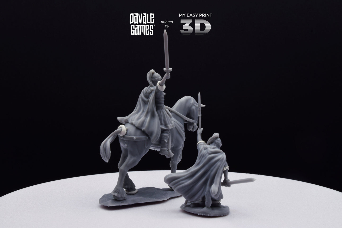 Visigoths King - Foot and Mounted - Davale Games - Historical games - 3D Printed with high quality resin