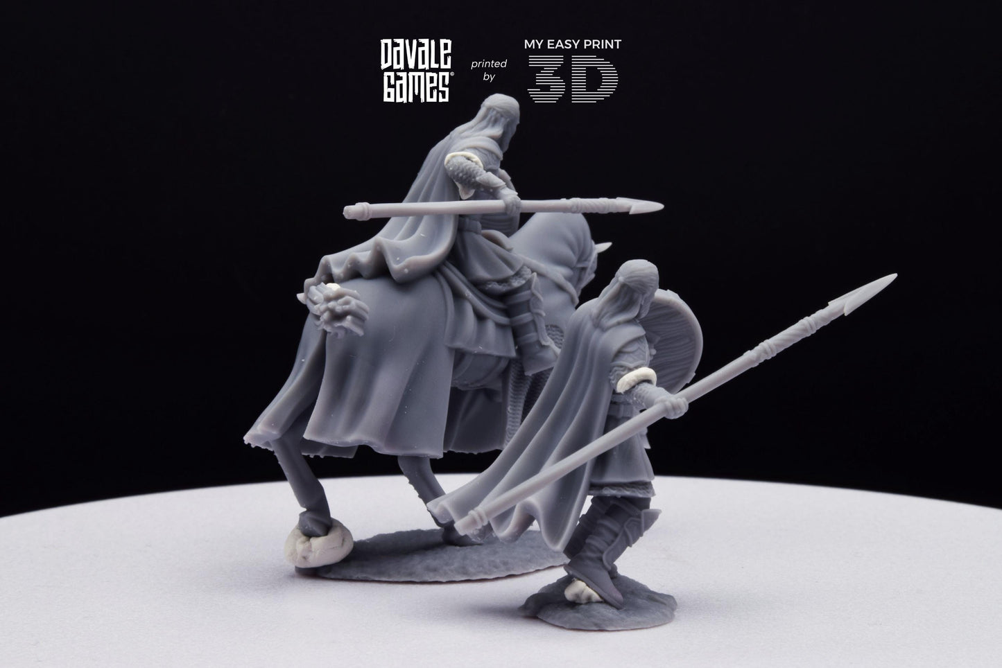 Erwin The Son - Foot and Mounted - Davale Games - 3D Printed with high quality resin for LOTR/D&D games