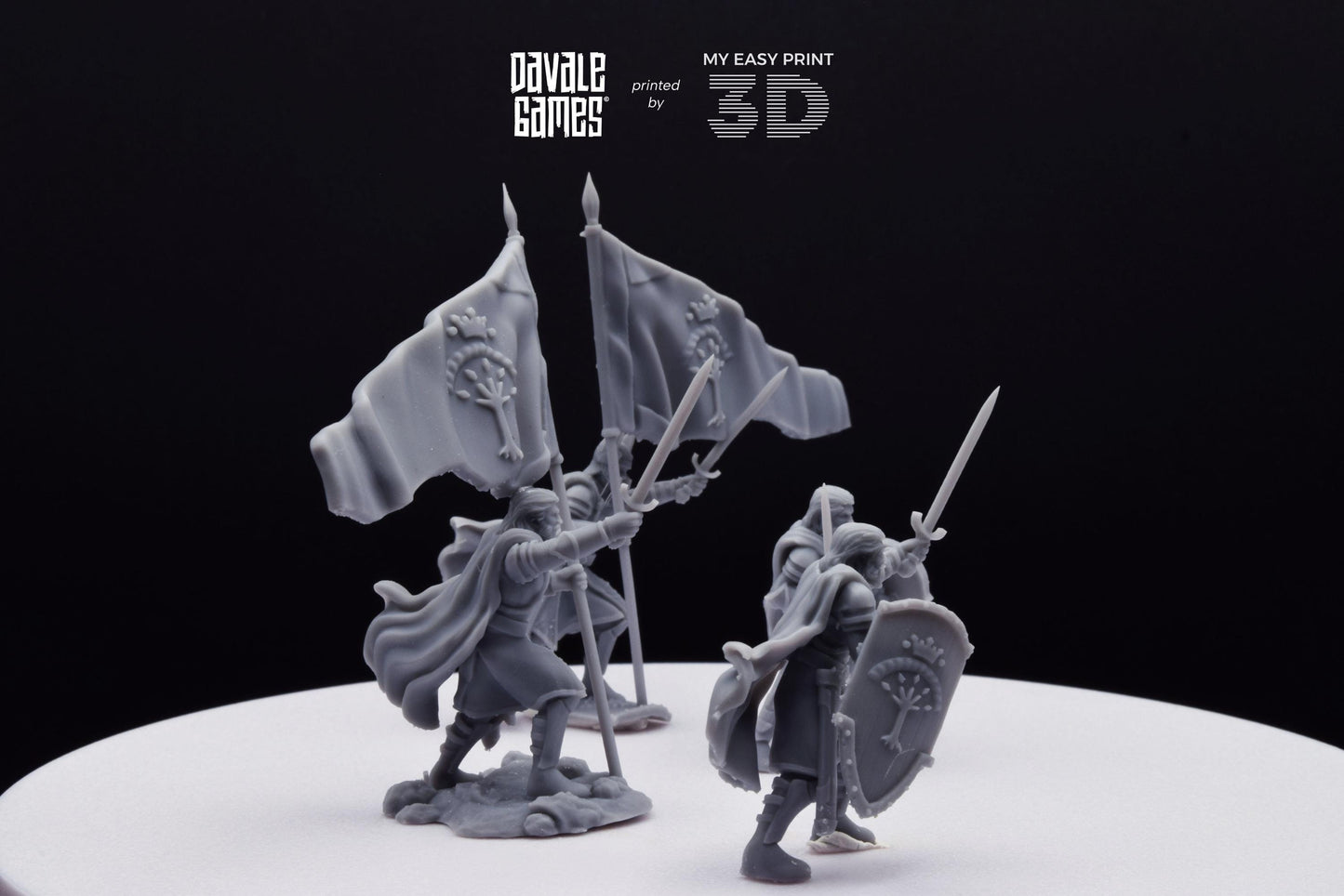 High Human Commander - Davale Games - 3D Printed with high quality resin for LOTR/D&D games