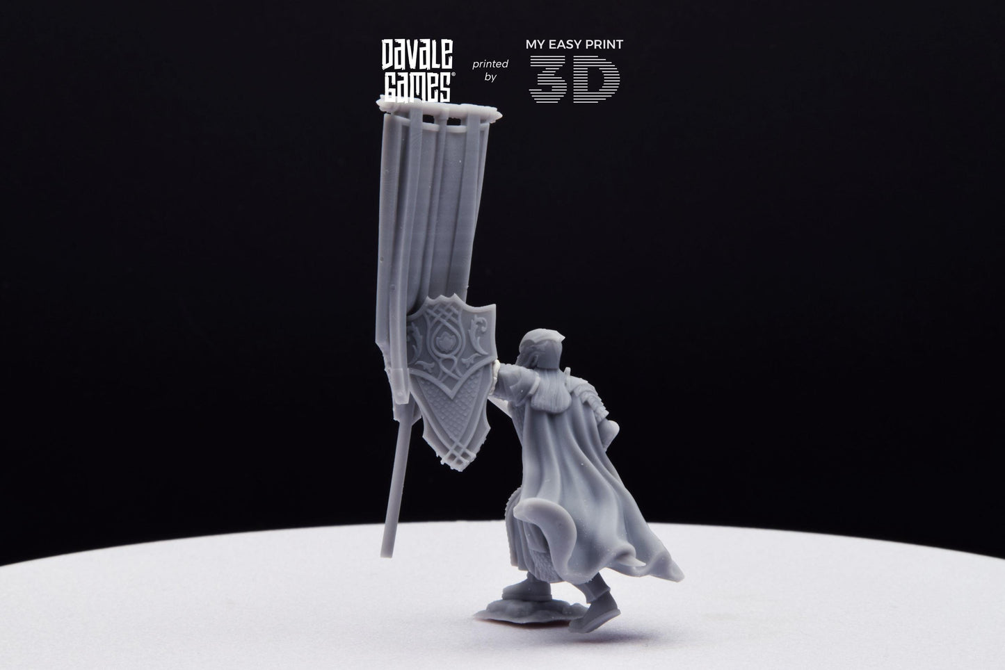 Armoured Wood Elf on Foot Banner 1 - Davale Games - 3D Printed with high quality resin for LOTR/D&D games