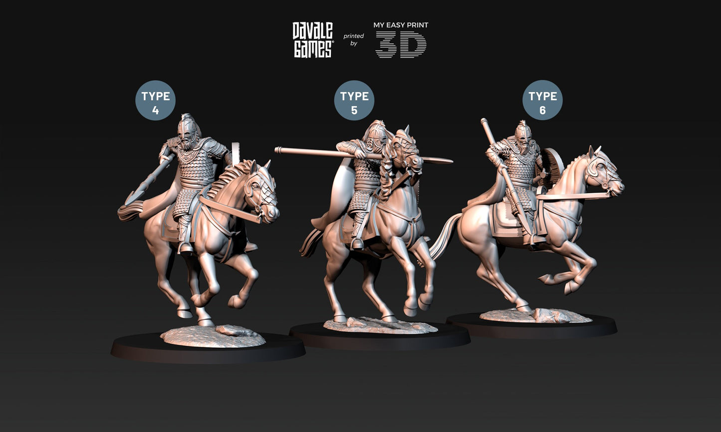 West Human Royal Guard - Mounted - Davale Games - 3D Printed with high quality resin for LOTR/D&D games