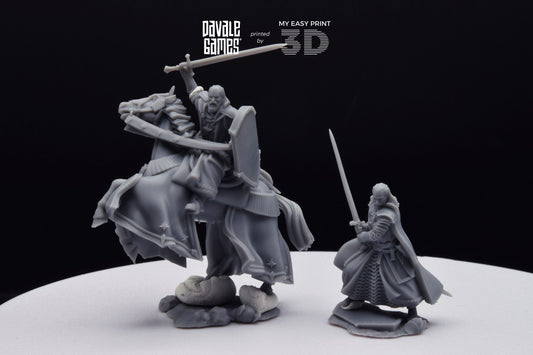 High Human King Reboot - Foot and Mounted - Davale Games - 3D Printed with high quality resin for LOTR/D&D games