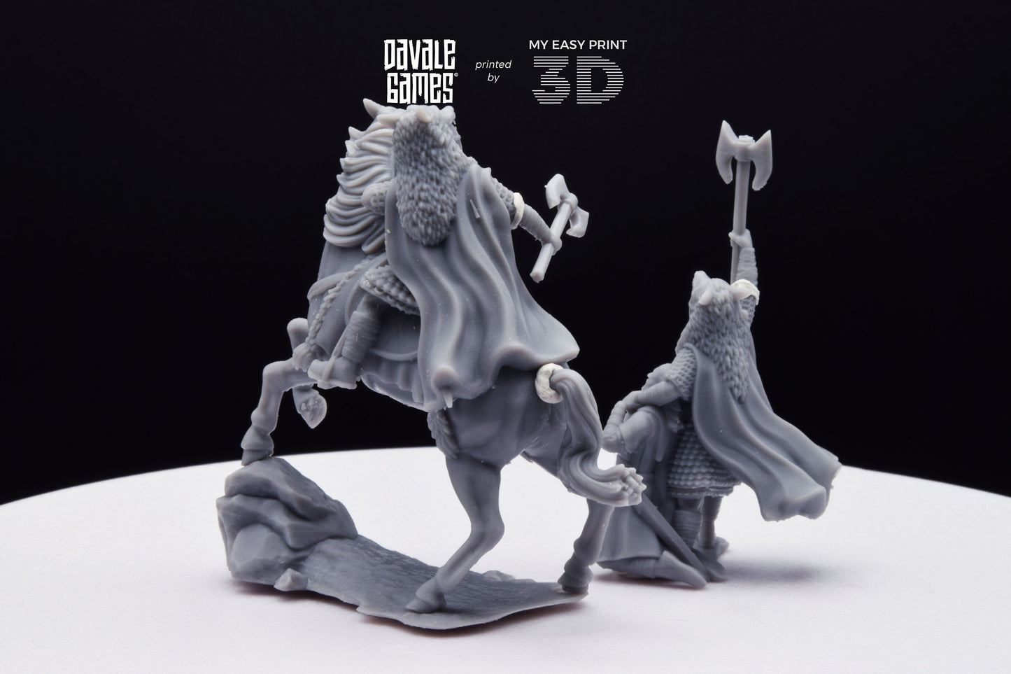 Lord Mountain The Wolf - Foot and Mounted - Davale Games - 3D Printed with high quality resin for LOTR/D&D games