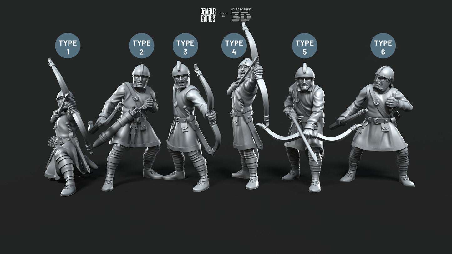 Roman Archers - Davale Games - Historical games - 3D Printed with high quality resinRoman Archers - Davale Games - Historical games - 3D Printed with high quality resin