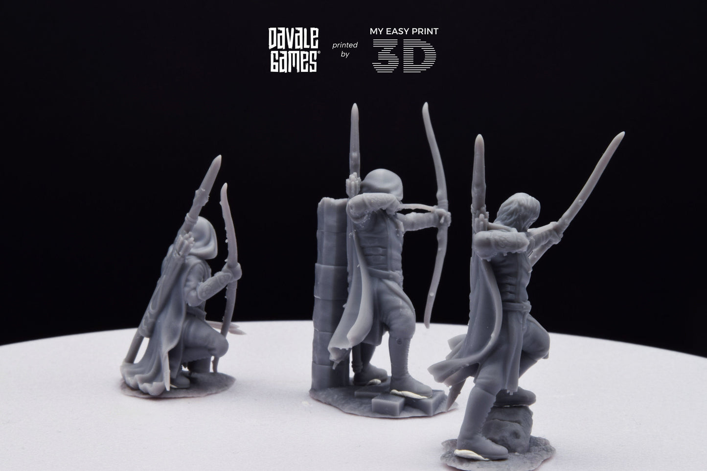 Grey Castle Rangers - Davale Games - 3D Printed with high quality resin for LOTR/D&D games