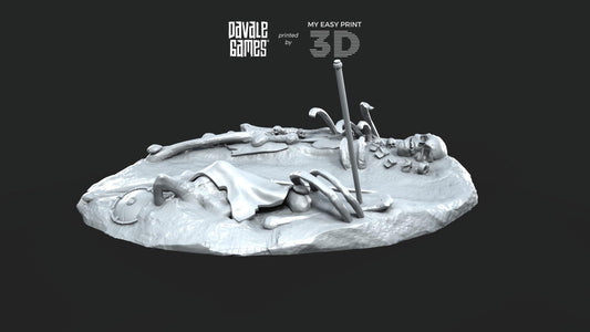 Pedestals with debris - Goblins of the cave - Scenery/Terrain - Davale Games - 3D Printed with high quality resin for LOTR/D&D games