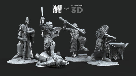 Command Group - Goblins of the cave - Davale Games - 3D Printed with high quality resin for LOTR/D&D games