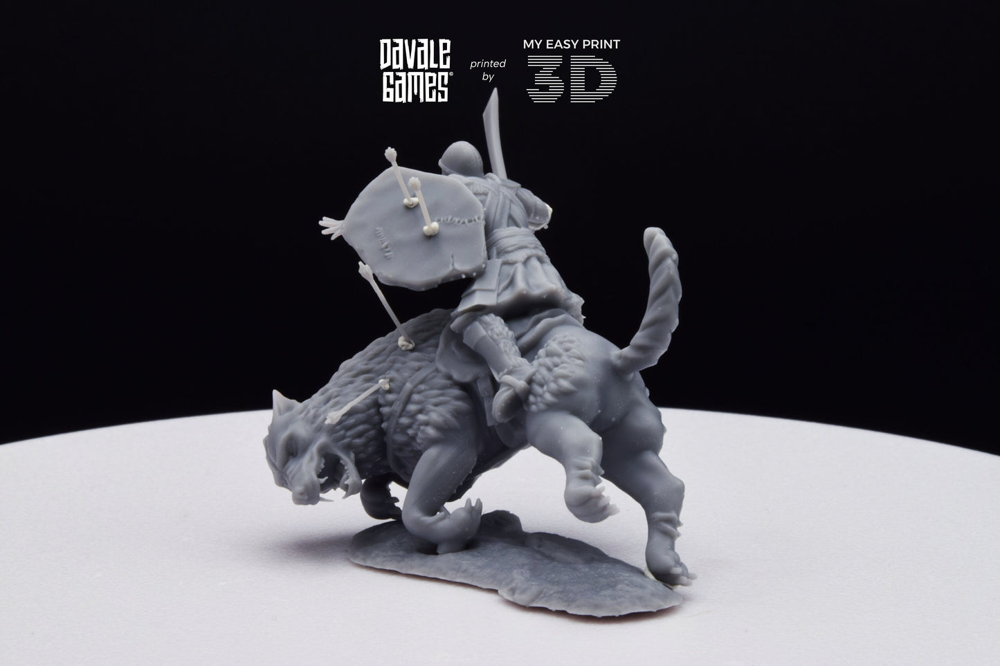 Death Warg Rider - Mounted - Davale Games - 3D Printed with high quality resin for LOTR/D&D games