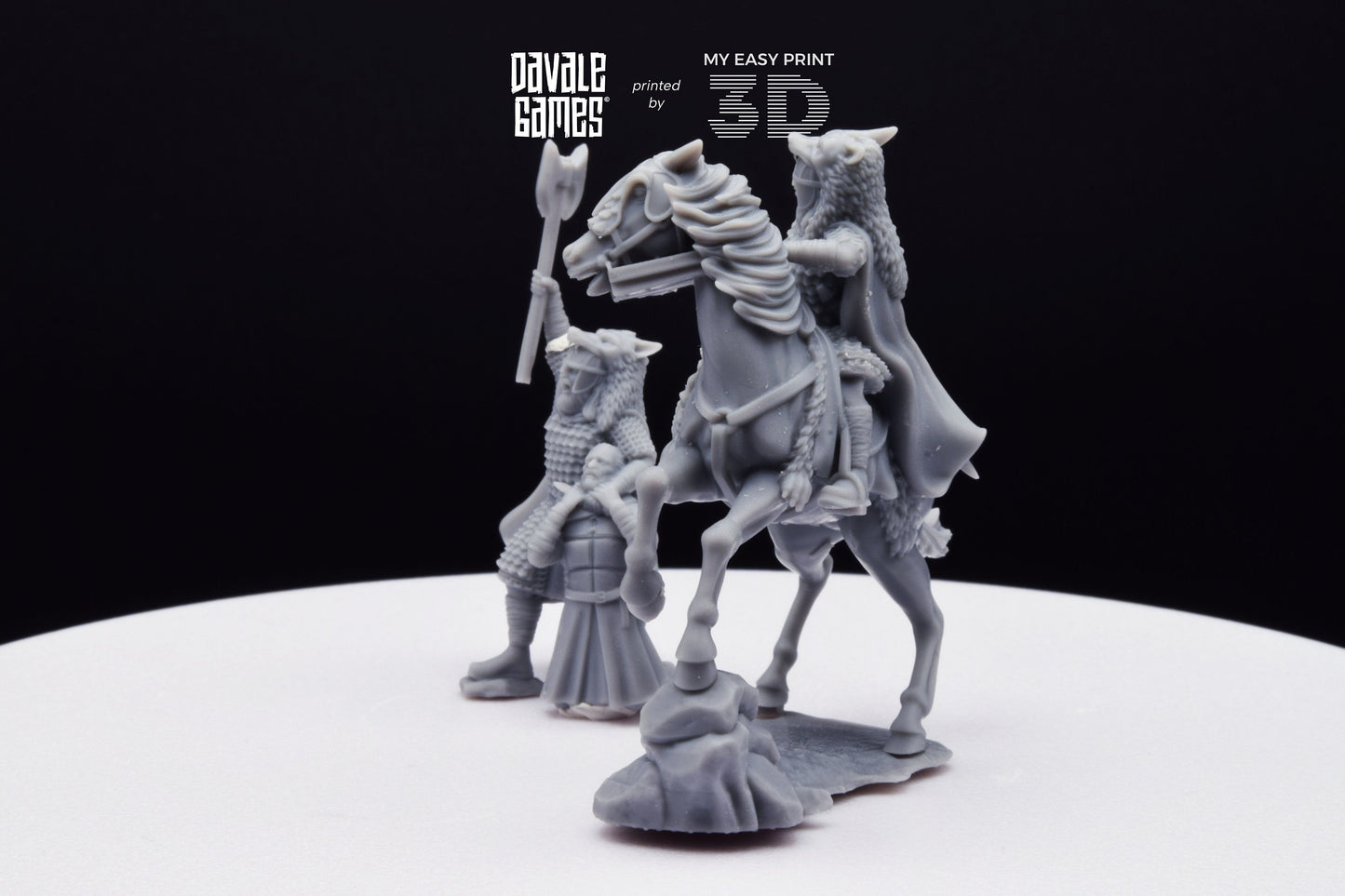 Lord Mountain The Wolf - Foot and Mounted - Davale Games - 3D Printed with high quality resin for LOTR/D&D games