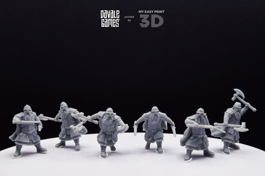 Metal Guard Dwarf - Davale Games - 3D Printed with high quality resin for LOTR/D&D games