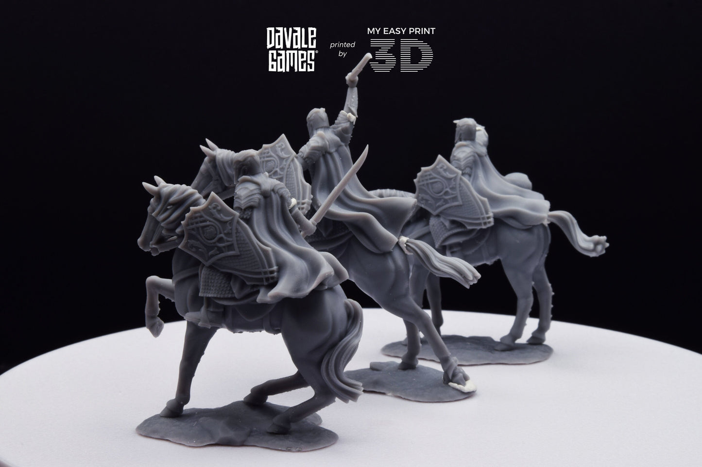 Armoured Wood Elf on Horse - Davale Games - 3D Printed with high quality resin for LOTR/D&D games