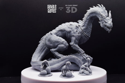 Mountain Drake - Goblins of the cave - Davale Games - 3D Printed with high quality resin for LOTR/D&D games