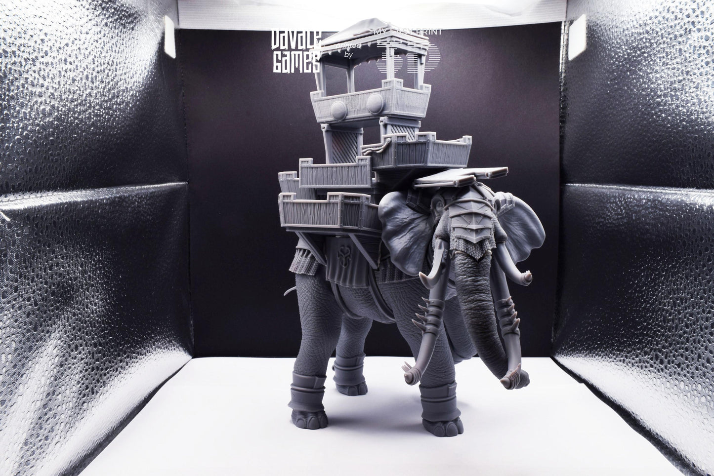 War Elephant with Archer Castle - Davale Games - 3D Printed with high quality resin for LOTR/D&D games