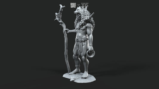Blood-Handed Shaman - Davale Games - 3D Printed with high quality resin for LOTR/D&D games