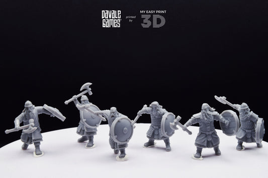 Kalak Warriors - Davale Games - 3D Printed with high quality resin for LOTR/D&D games