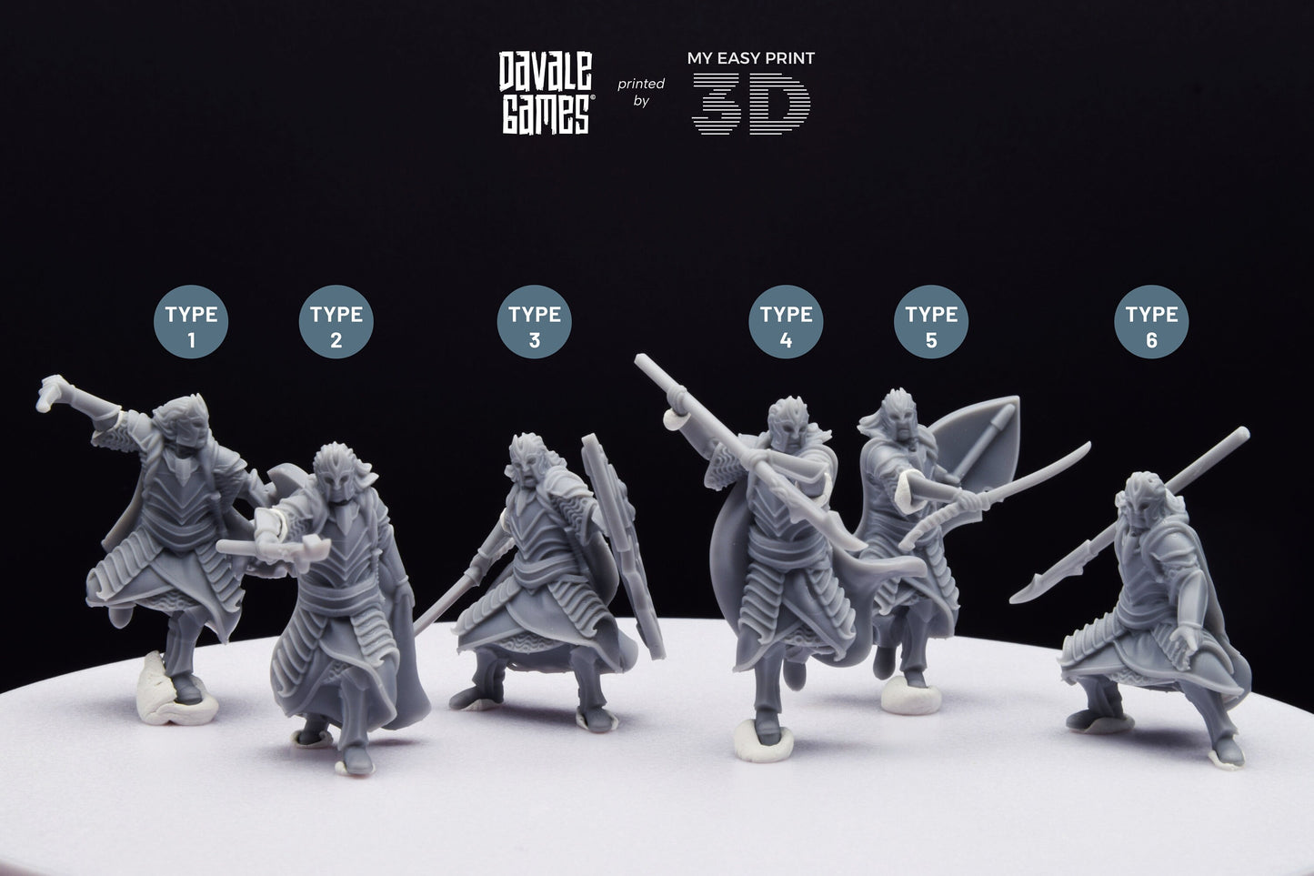 Bloody Elf King Guard - Davale Games - 3D Printed with high quality resin for LOTR/D&D games