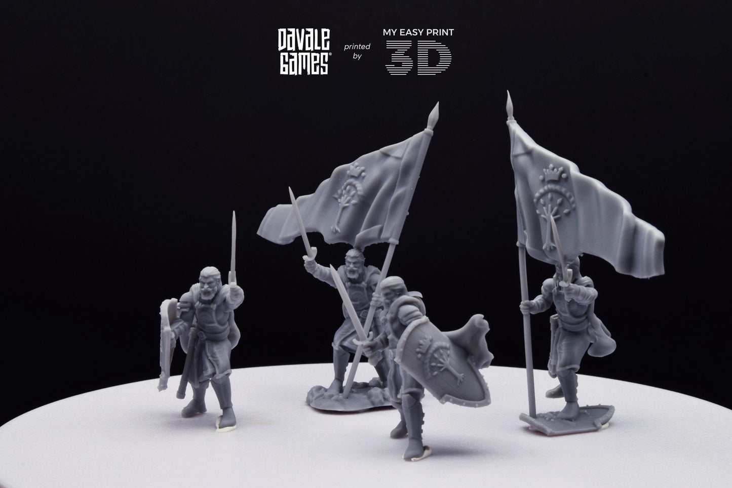 High Human Commander - Davale Games - 3D Printed with high quality resin for LOTR/D&D games