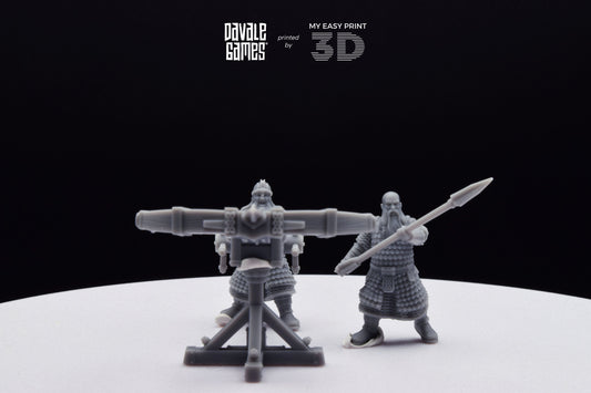 Dwarf Ballista - Davale Games - 3D Printed with high quality resin for LOTR/D&D games