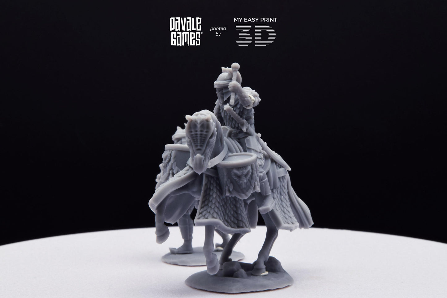 Dragon Army Drummer - Foot and Mounted - Davale Games - 3D Printed with high quality resin for LOTR/D&D games