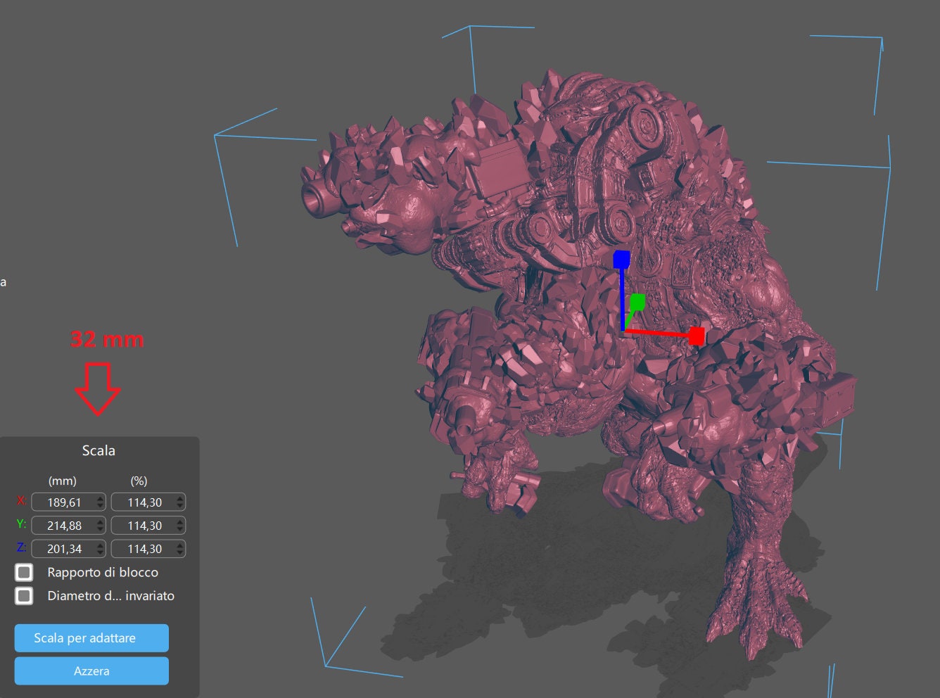 Gears Of War SWARMAK Miniature - TheSTLSmith - 3D Printed with high quality resin for Skirmish/D&D games