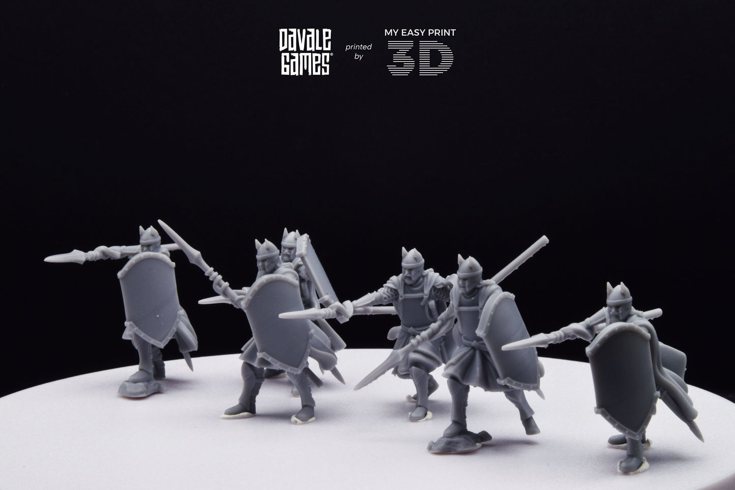 High Human with Spear - Davale Games - 3D Printed with high quality resin for LOTR/D&D games