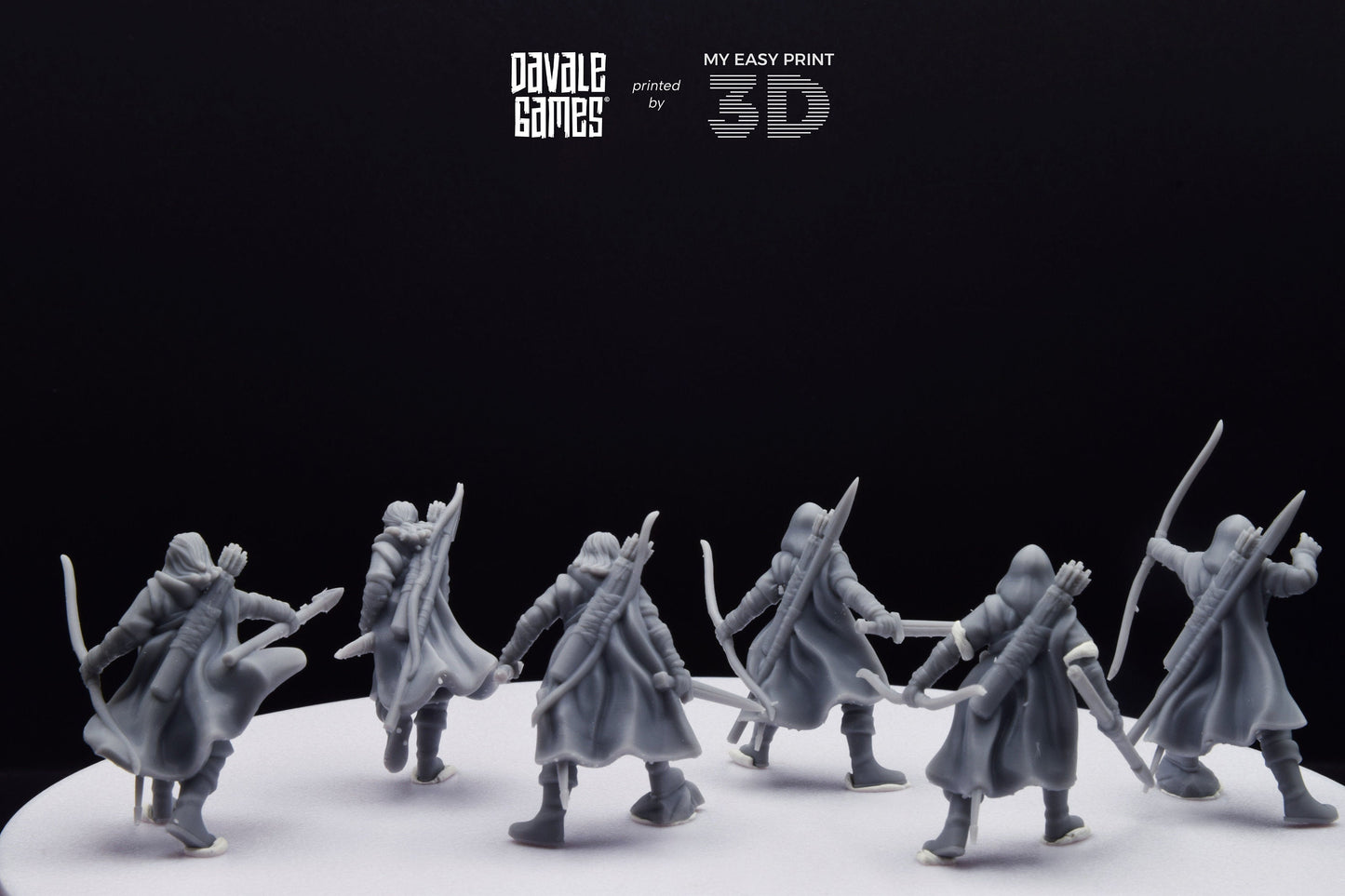 Human North Riders on Foot - Davale Games - 3D Printed with high quality resin for LOTR/D&D games