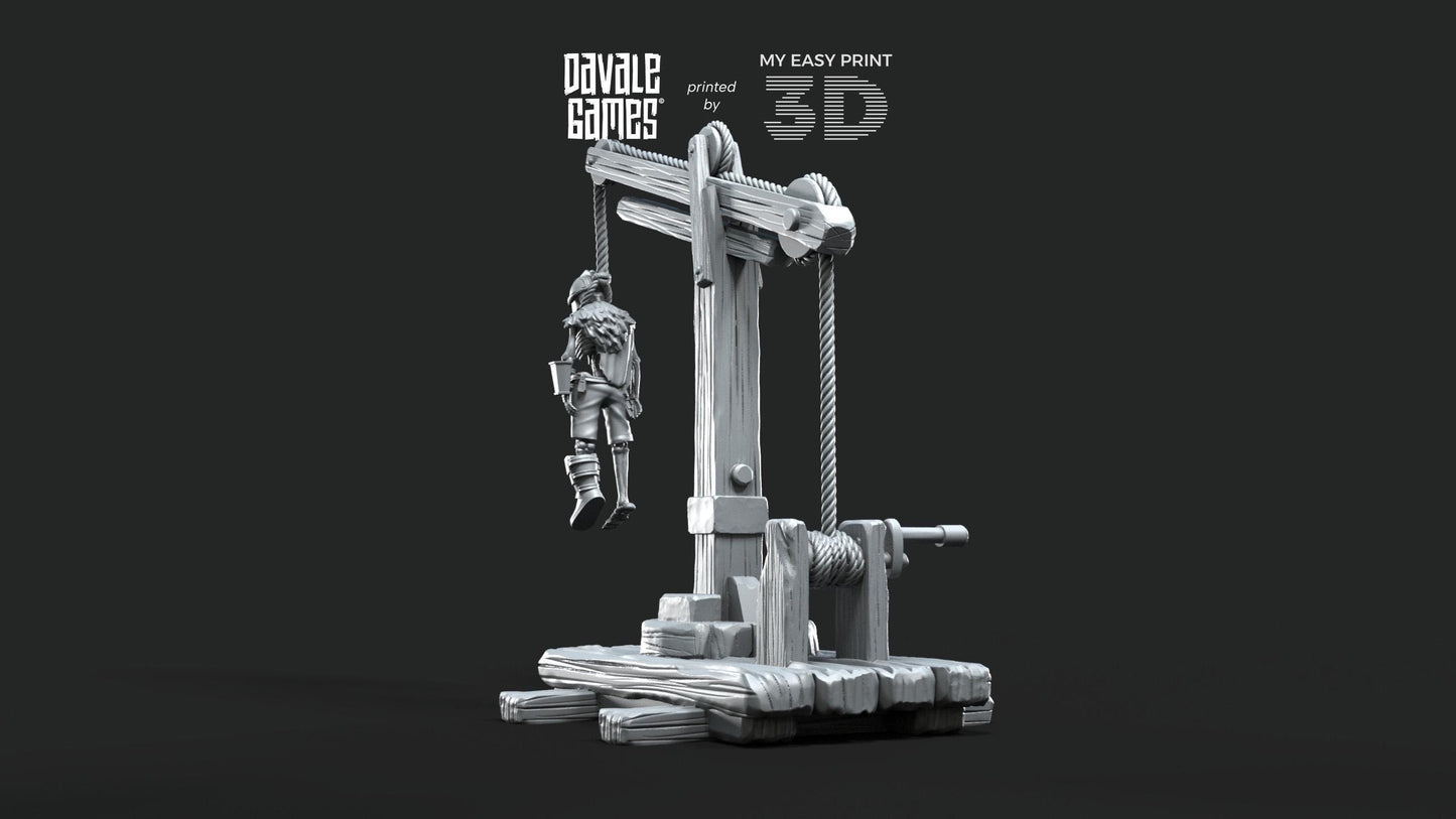 Gallows - Goblins of the cave - Scenery/Terrain - Davale Games - 3D Printed with high quality resin for LOTR/D&D games