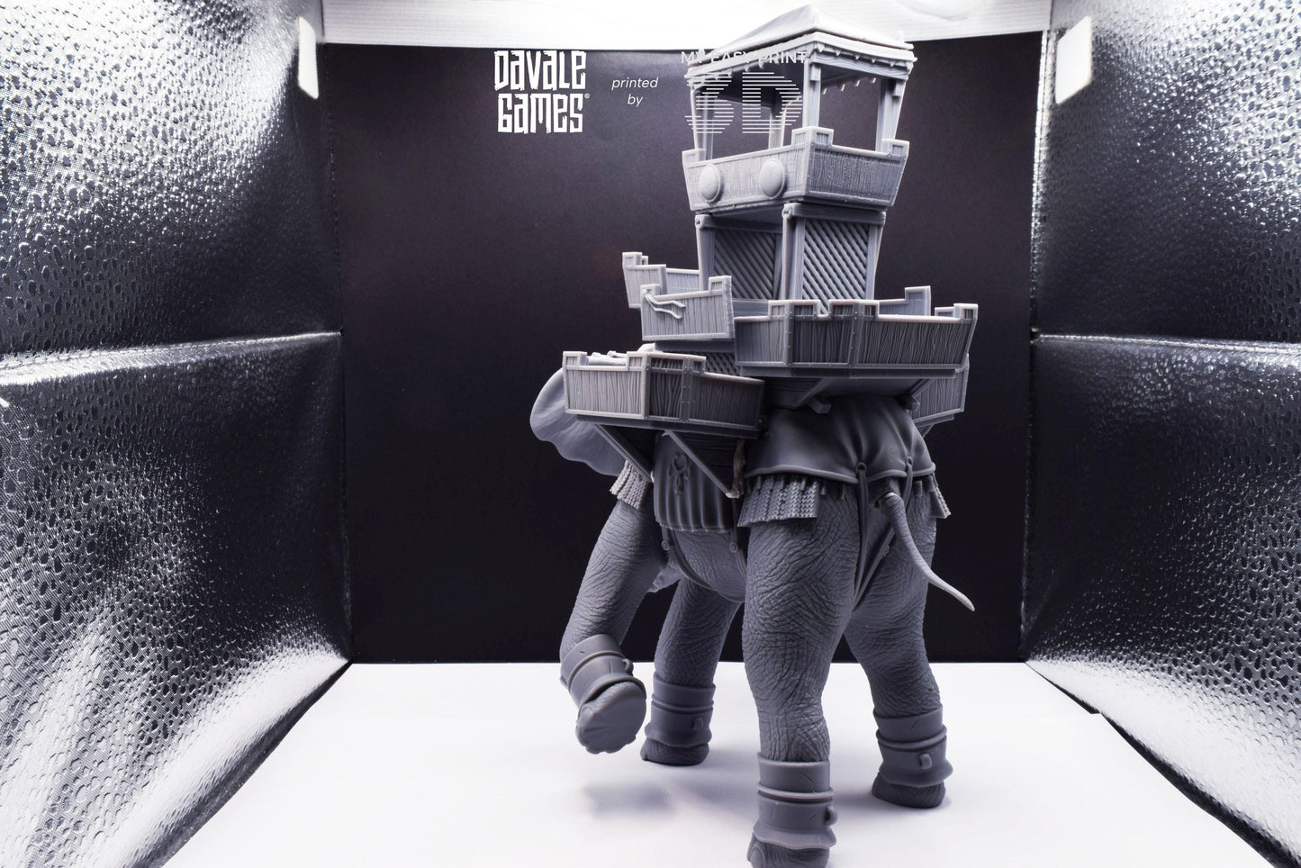 War Elephant with Archer Castle - Davale Games - 3D Printed with high quality resin for LOTR/D&D games