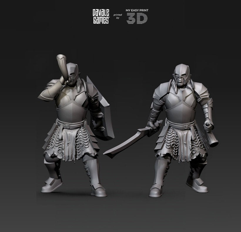 Horn Super Orc - Davale Games - 3D Printed with high quality resin for LOTR/D&D games