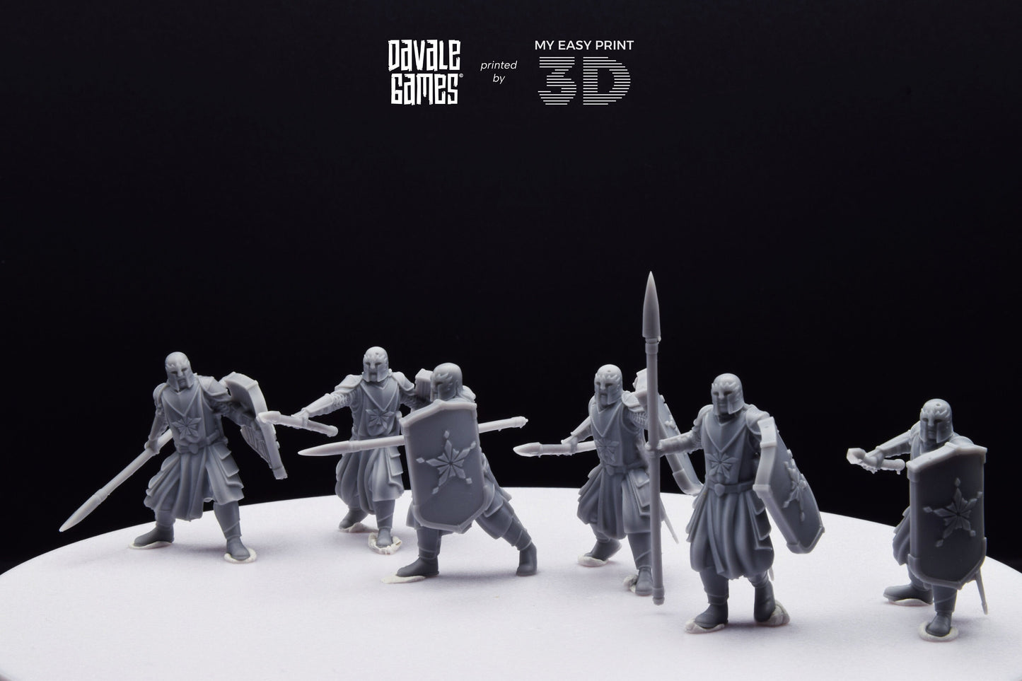 Human North Soldier with Spear and Shield - Davale Games - 3D Printed with high quality resin for LOTR/D&D games
