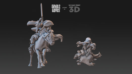 Spectral - Foot and Mounted - Davale Games - 3D Printed with high quality resin for LOTR/D&D games