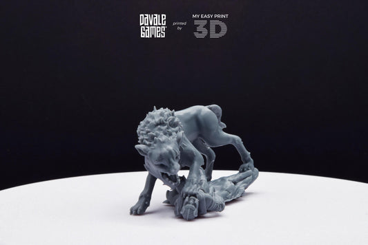 Warg Chieftain - Davale Games - 3D Printed with high quality resin for LOTR/D&D games