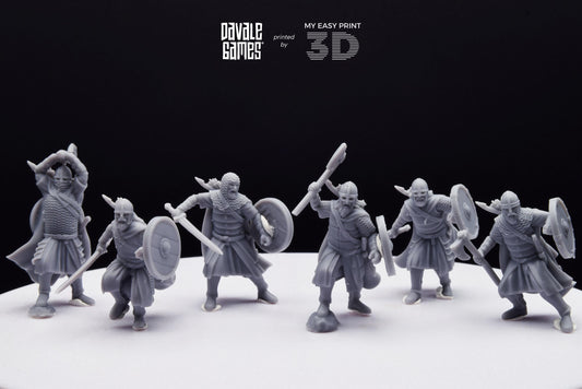 West Humans Warriors - Davale Games - 3D Printed with high quality resin for LOTR/D&D games