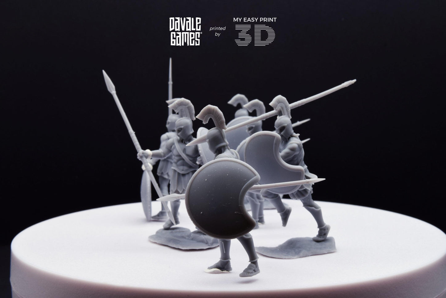 Hoplites with Spear and Shield - Foot - Mythology at Wars - Davale Games - Historical games - 3D Printed with high quality resin
