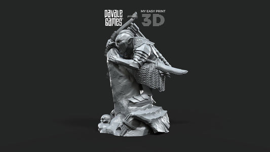 Goblin Captain with Bow - Goblins of the cave - Davale Games - 3D Printed with high quality resin for LOTR/D&D games