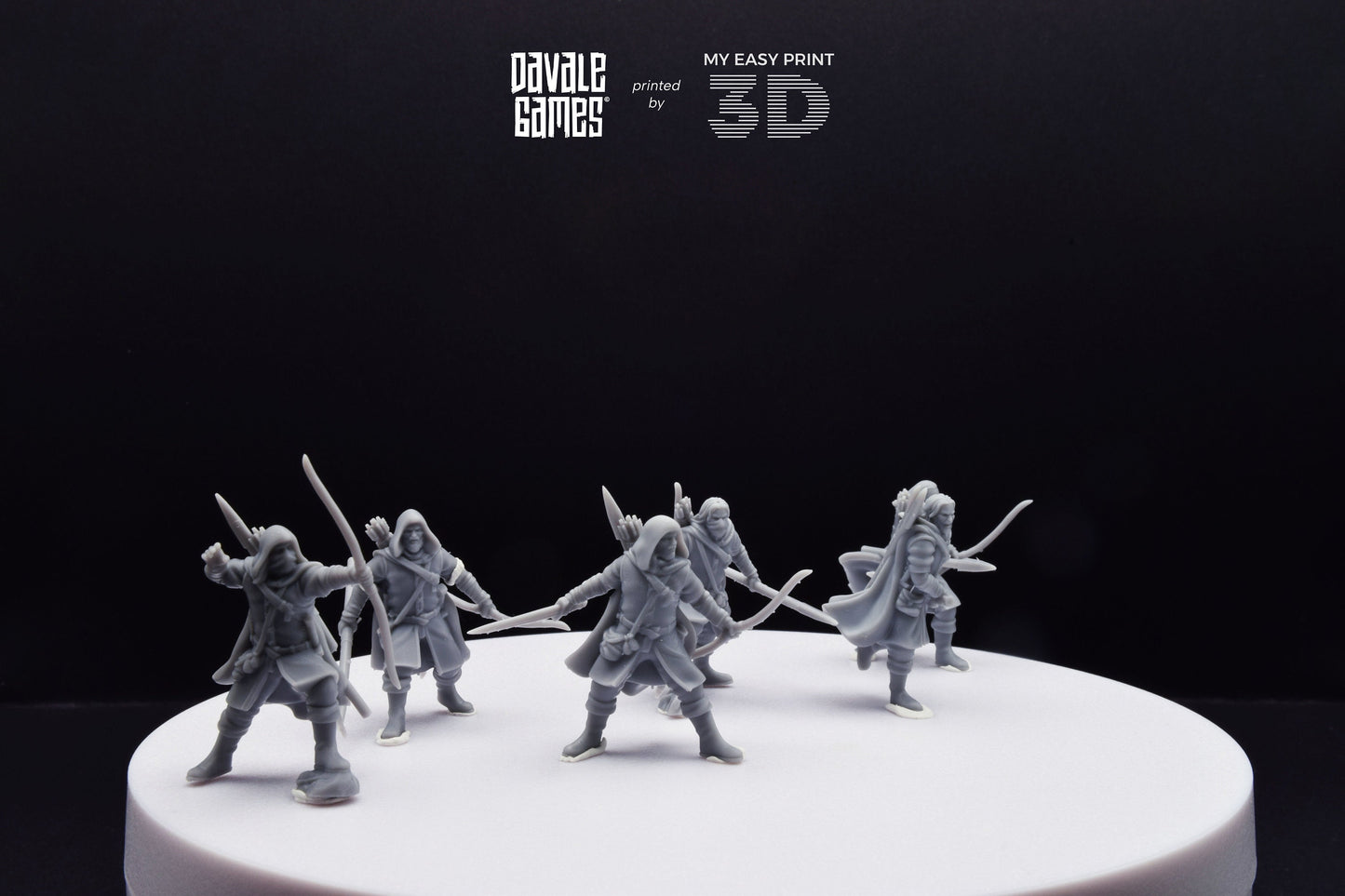Human North Riders on Foot - Davale Games - 3D Printed with high quality resin for LOTR/D&D games