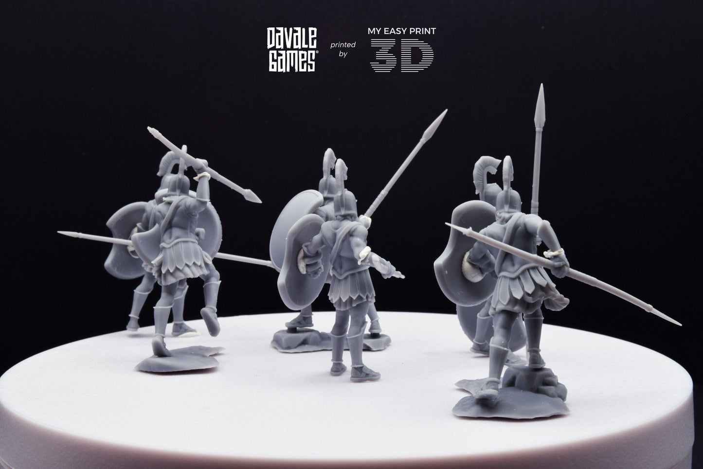 Hoplites with Spear and Shield - Foot - Mythology at Wars - Davale Games - Historical games - 3D Printed with high quality resin