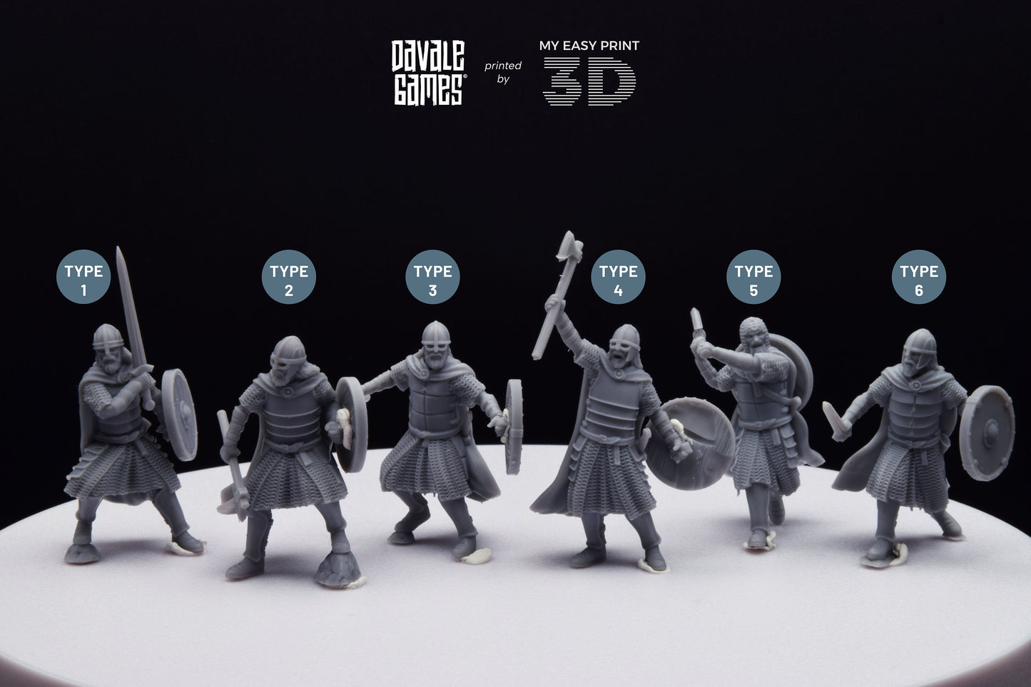 West Human elite on foot - Davale Games - 3D Printed with high quality resin for LOTR/D&D games