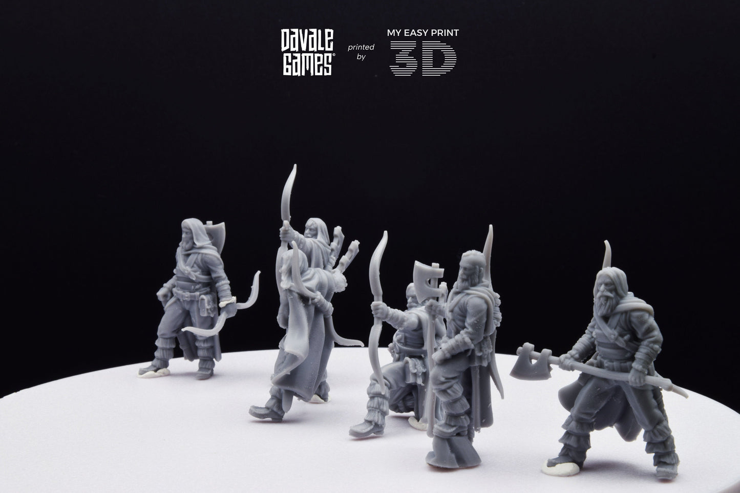 Bearmen on foot - Davale Games - 3D Printed with high quality resin for LOTR/D&D games
