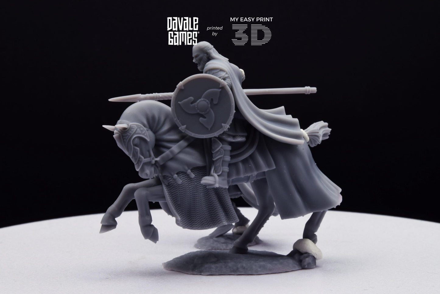 Erwin The Son - Foot and Mounted - Davale Games - 3D Printed with high quality resin for LOTR/D&D games