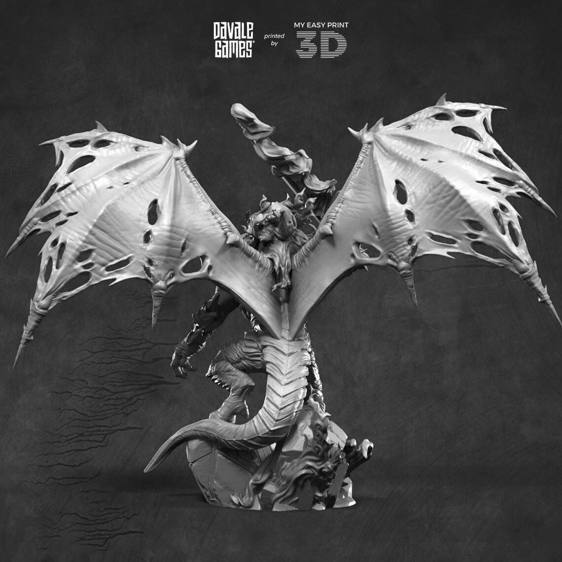 Ancient Demon of the Cave - Goblins of the cave - Davale Games - 3D Printed with high quality resin for LOTR/D&D games