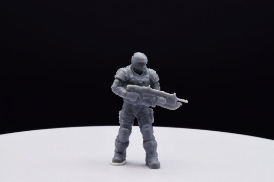Gears Of War COG Soldier Winter Male Miniature - TheSTLSmith - 3D Printed with high quality resin for Skirmish/D&D games