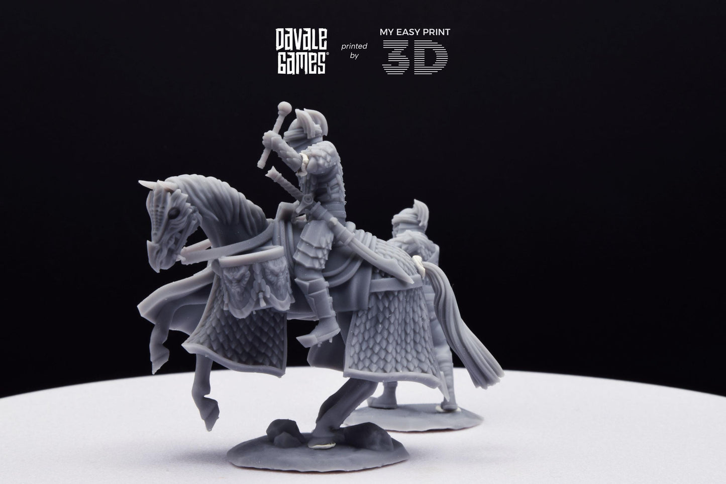 Dragon Army Drummer - Foot and Mounted - Davale Games - 3D Printed with high quality resin for LOTR/D&D games