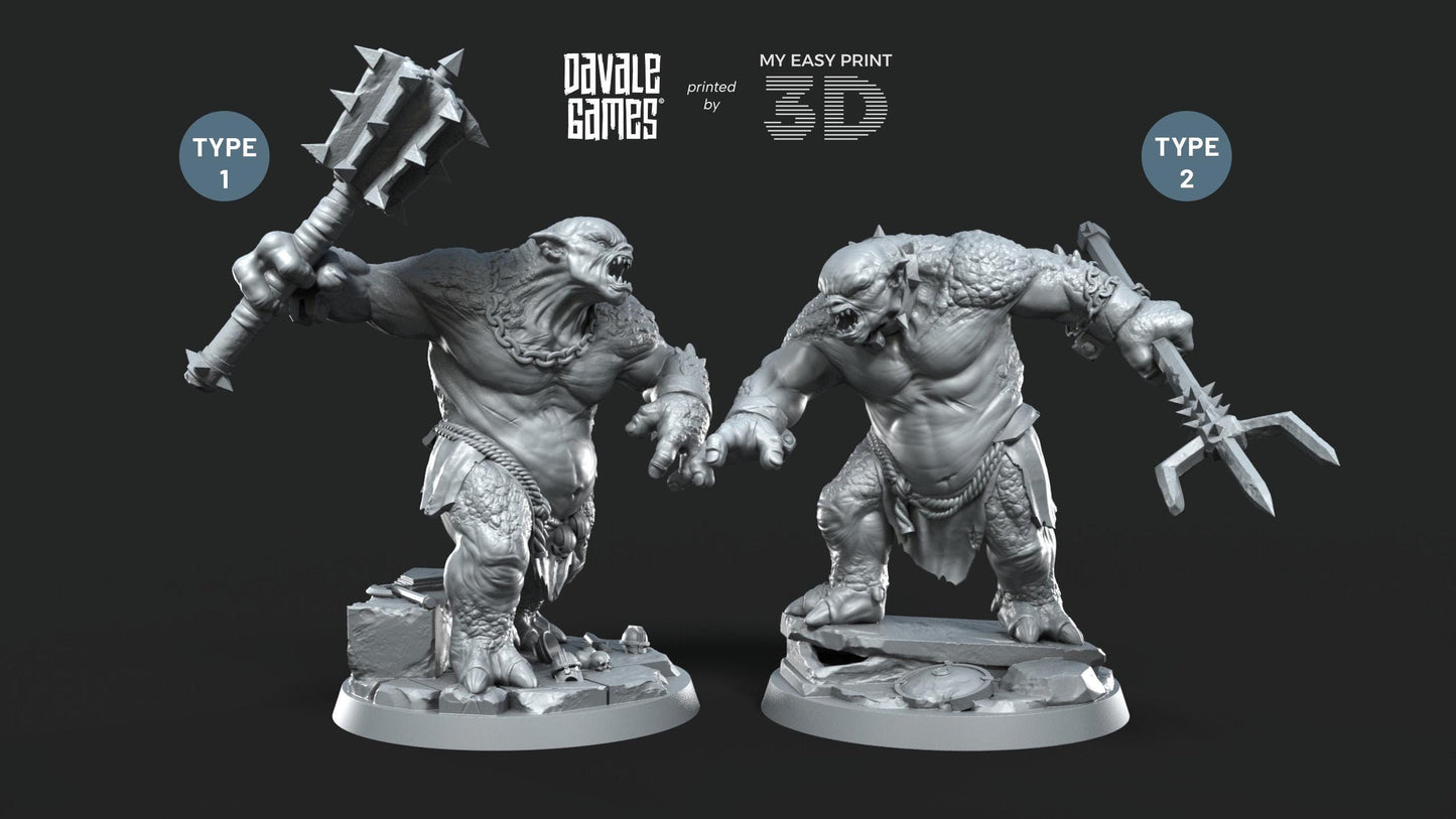 Trolls of the Cave - Goblins of the Cave - Davale Games - 3D Printed with high quality resin for LOTR/D&D games