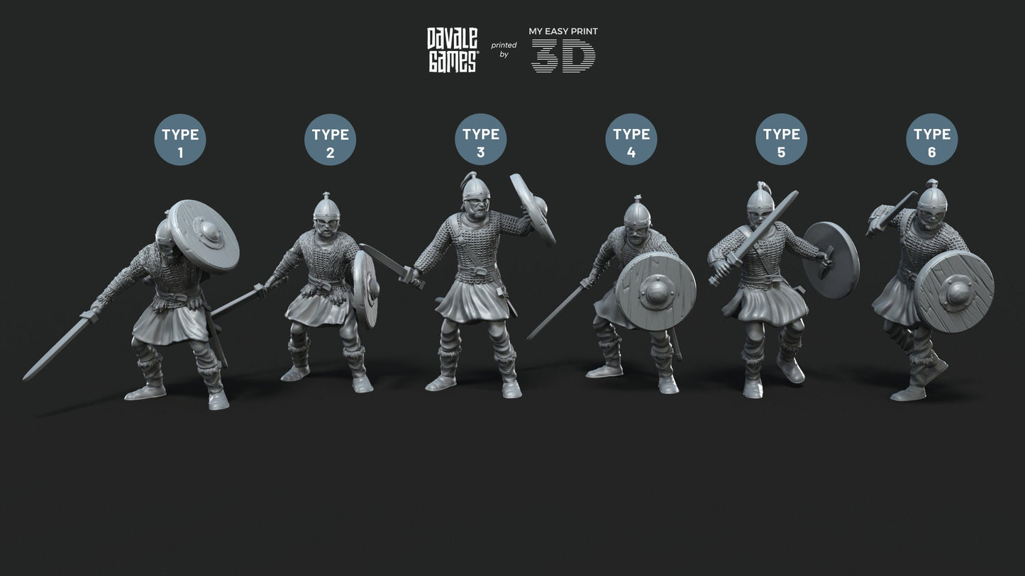 Ostrogoths on foot - Davale Games - Historical games - 3D Printed with high quality resin