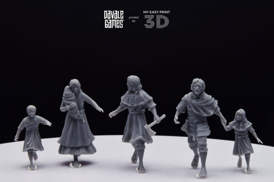 Peasants Fleeing - Davale Games - Historical games - 3D Printed with high quality resin