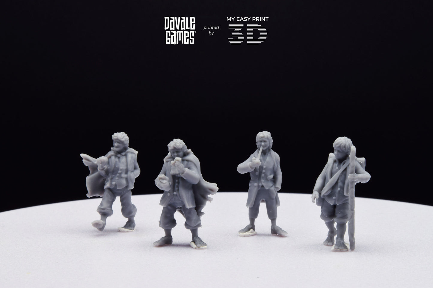 Halfmen Fellow - Davale Games - 3D Printed with high quality resin for LOTR/D&D games