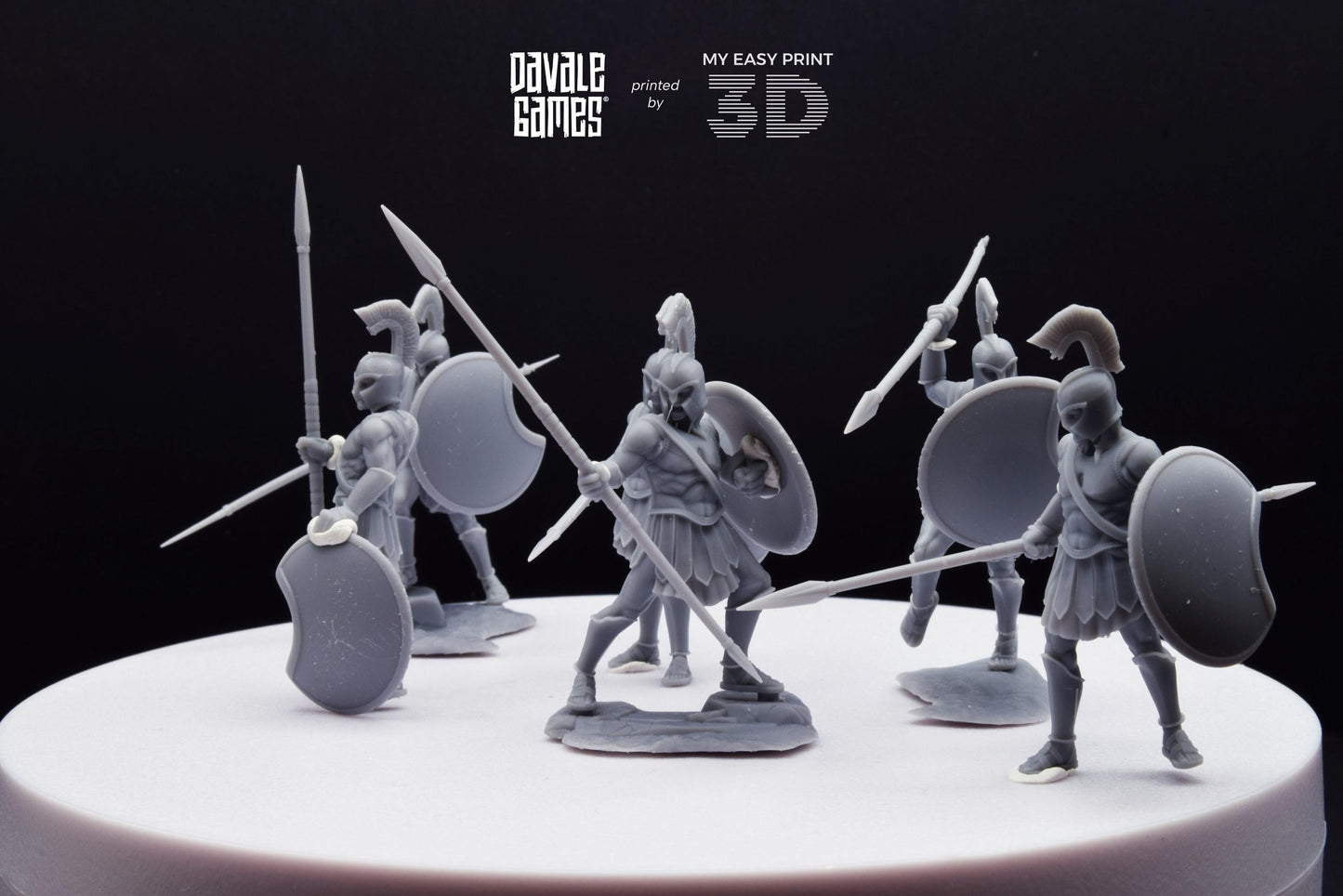Hoplites with Spear and Shield - Foot - Mythology at Wars - Davale Games - Historical games - 3D Printed with high quality resin
